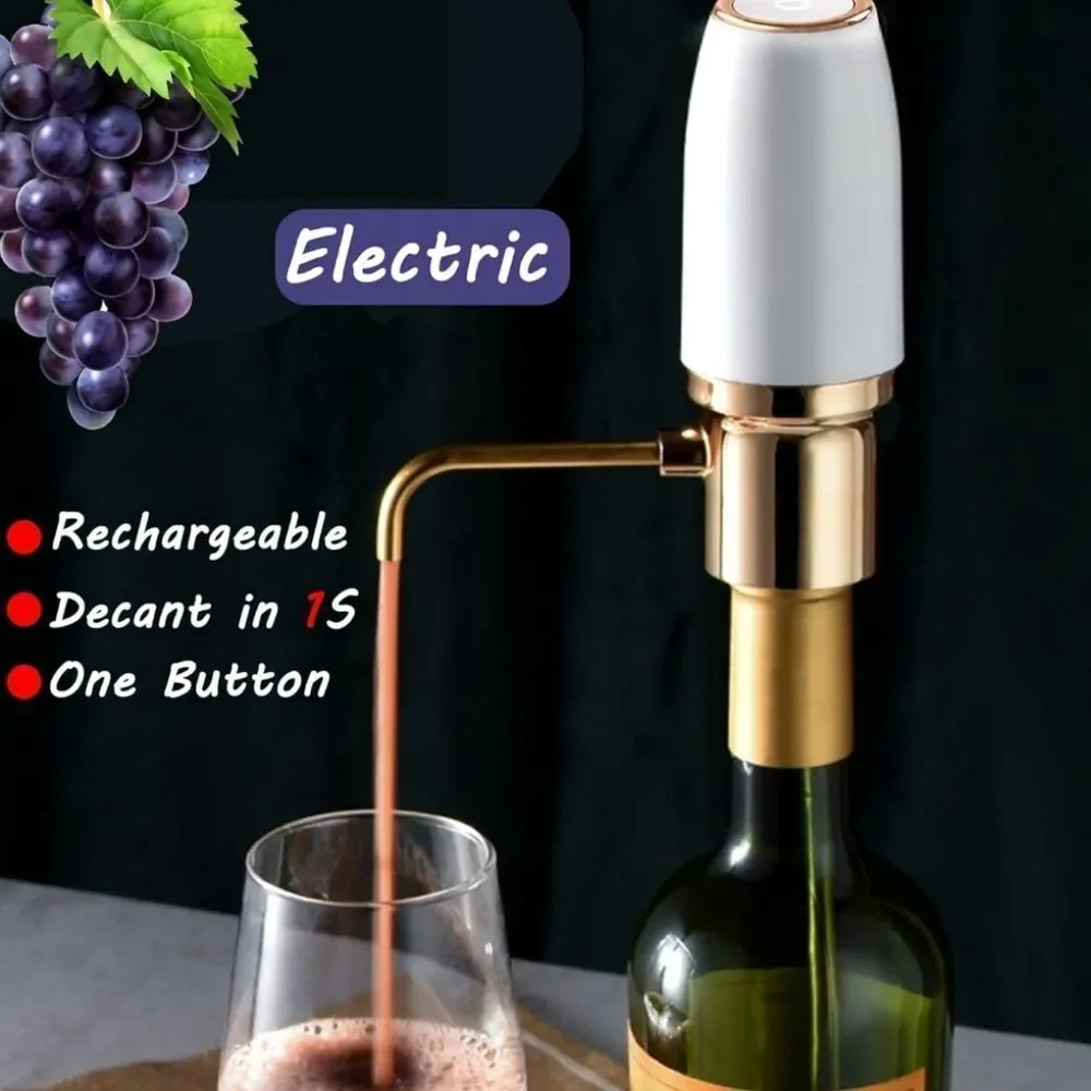 ELECTRIC WINE AERATOR DECANTER POURER AUTOMATIC DISPENSER with USB RECHA…